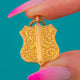 RARE Victorian 15ct Gold Engraved Shield Locket BOXED- Antique Tooled Leather Box