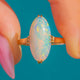 Art Deco 18ct Gold Opal-Cocktailring, 5,50 ct