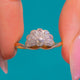Art Deco 18ct Gold Diamant-Fächer-Ring