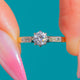 SELTENER Solitär-Verlobungsring aus 18ct Gold mit Altschliff-Diamant, 0,40ct