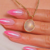 14ct Gold Katzenauge-Mondstein Charm, 11,00ct Mondstein
