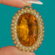 Georgian 15ct Gold Foiled Citrine Pearl Pendant
