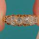 Victorian 18ct Gold Chunky Diamond Eight Stone Ring, 0.85ct