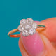 Edwardian Diamant-Ring im Gänseblümchen-Cluster mit Altschliff-Diamanten