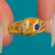 Victorian 18ct Gold Sapphire & Diamond Double Snake Ring
