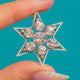 Sparkling Bright Victorian Silver Paste Star Pendant