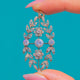 Exquisite Belle Epoche Diamond Garland Pendant, 0.50ct Diamond Centre