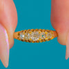 Antiker Ring aus 18 Karat Gold mit fünf Altschliff-Diamanten