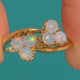 Edwardian 18ct Gold Opal Shamrock Twist Ring