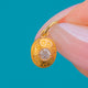 18ct Gold Old Mine Cut Diamond Charm, Cannetille Goldwork