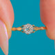Antiker Solitär-Verlobungsring aus 15ct Gold mit Altschliff-Diamant, 0,36ct