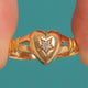 Antique 18ct Gold Diamond Heart Ring, Dated Chester 1897
