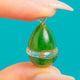 Feiner Art Deco-Anhänger in Ei-Form aus Jade und Bergkristall