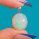 Art Deco Sterling Silver Natural Opal Pendant, view 4