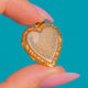 Art Deco Era 9ct Gold Sunrays Design Heart Locket, sunray heart front