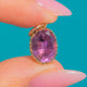 Georgian foiled Amethyst charm in Gold collet