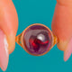 Victorian Garnet solitaire, front view