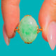 Stunning 22ct Gold Art Deco Jadeite Jade Ring, oval green Jadeite front