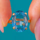9ct Gold Blue Topaz Solitaire Ring - 5.50ct, oval Blue Topaz front
