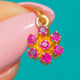 9ct Gold Rubin-Cluster-Charm