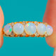 Victorian 18ct Gold Opal Five-Stone Ring, Rose-Cut Diamond Spacers, c.1890