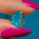 Antique 9ct Gold Blue Paste Charm