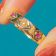 Antique 15ct Gold Ruby Pearl Gypsy Ring