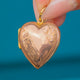 Antique 9ct Gold Engraved Heart Locket