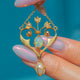 Edwardian 9ct Gold Opal Pearl Lavalier Pendant