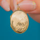 9ct Gold Oval Engraved Locket
