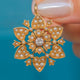 Antique 15ct Gold Pearl Diamond Flower Cluster Pendant in Original Antique Box