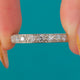 1.60ct Platin Art Deco Diamant Eternity Ring - Graviertes Profil