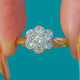 18ct Gold Antique Diamond Cluster Engagement Ring - 0.25cts