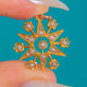 Victorian 9ct Gold Pearl Star Snowflake Charm