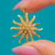 14ct Gold Perlen-Sonnenstrahl-Anhänger