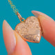 Antikes Herz-Medaillon aus 9 Karat Gold mit 43 cm langer Kette aus 9 Karat Gold