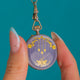 Antique Swiss Mauve Enamel Pocket Watch & Chain