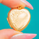 Antique 9ct Gold Half Engraved Heart Locket