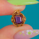 18ct Gold French Garnet & Rose-Cut Diamond Charm