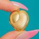 Antikes Herz-Medaillon aus 9ct Gold mit Gravur