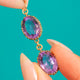 Georgian Anhänger aus 9 Karat Gold mit Amethyst-Doppelpendel, 5,60 ct