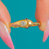 15ct Gold Diamant Granat Ouroboros Schlangenring
