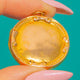 Antikes rundes Medaillon aus 9ct Gold, mit geprägtem Rollwerk-Rand