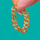 Antiker 9ct Gold gestempelter Curb-Link-Kleinfingerring – Größe I