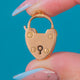Edwardian 15ct Gold Heart Padlock Pendant