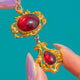 Superb Early Victorian 15ct Gold Garnet Cabochon Pendant, c.1840