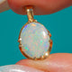 Bright 9ct Gold Opal Charm 1.75ct Double Claw Settings