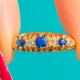 Edwardian 18ct Gold Fünfstein-Saphir-Diamant-Boot-Ring
