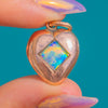 Chubby Antique 9ct Gold Opal Heart Charm c.1901