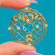 RARE 15ct Gold Indicolite Tourmaline Pearl Pendant - Openwork Lattice Design